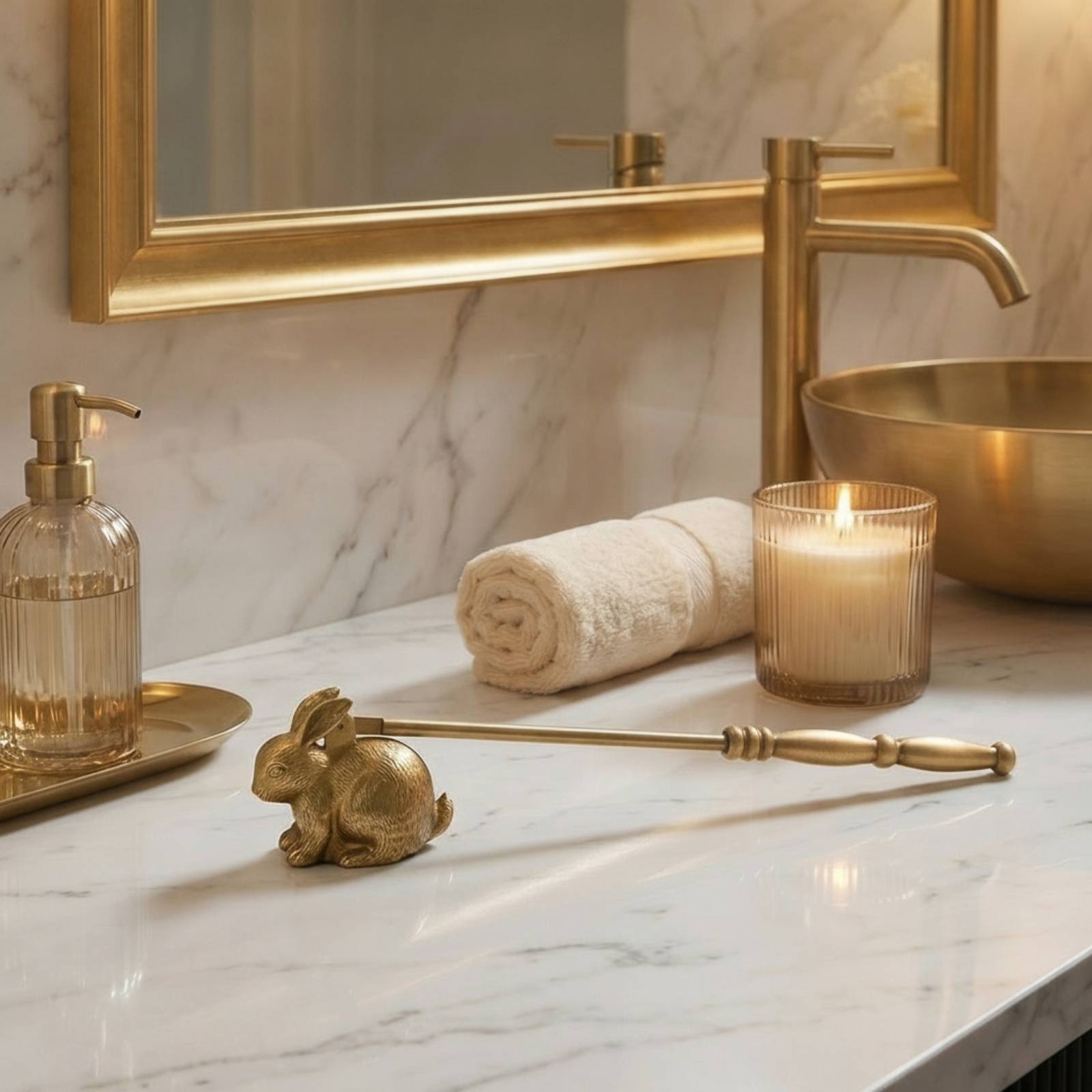 Candle Holder Set - Éteignoir à bougie en laiton avec