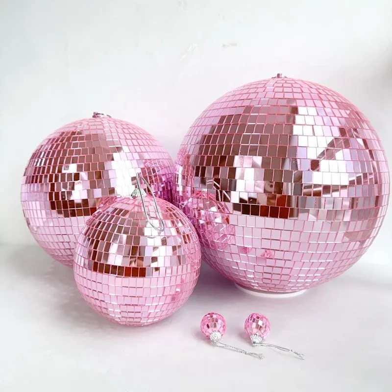 Disco Ball Mirror - Boules miroir réfléchissantes roses, boules laser,