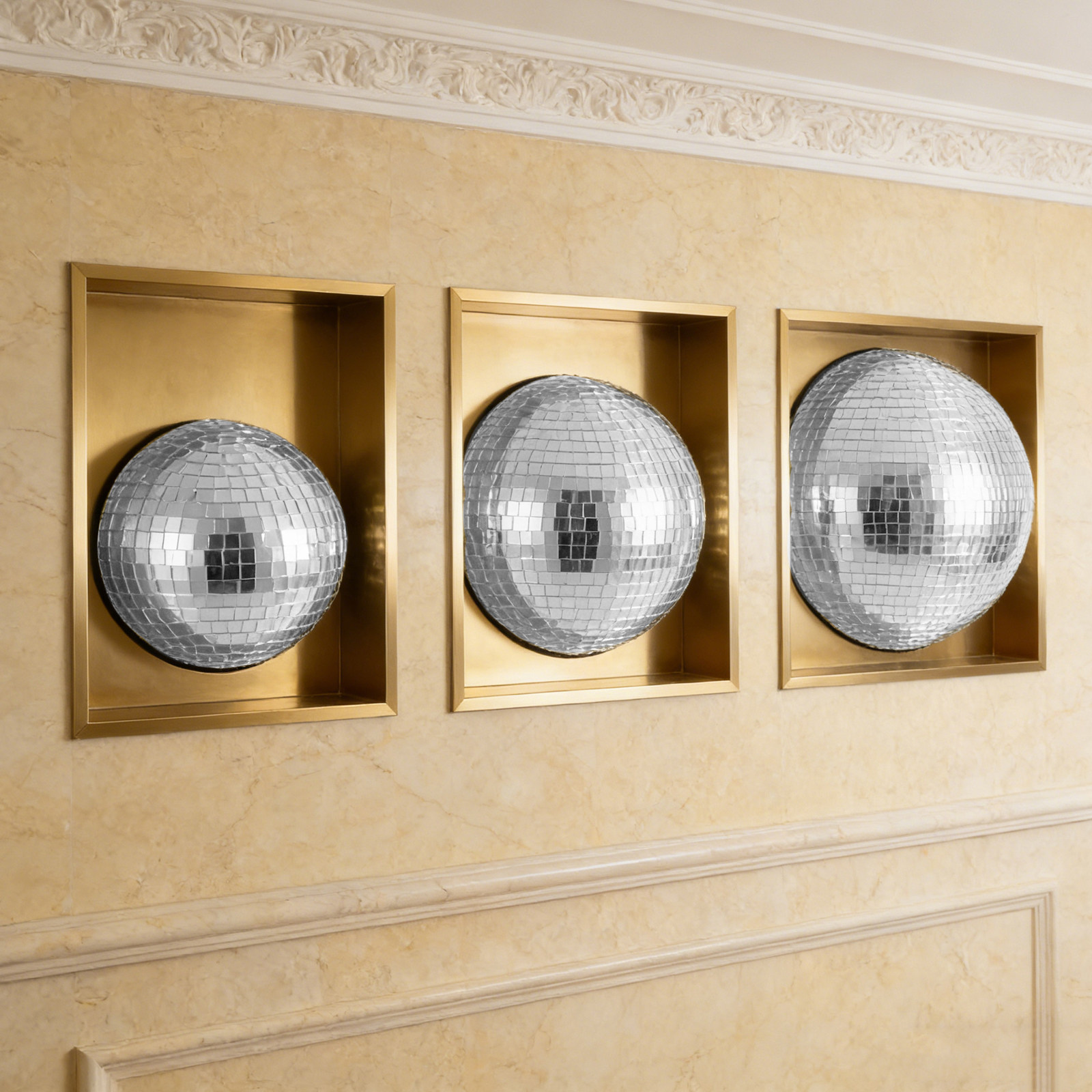Disco Ball Mirror - 3 pièces de boules décoratives en