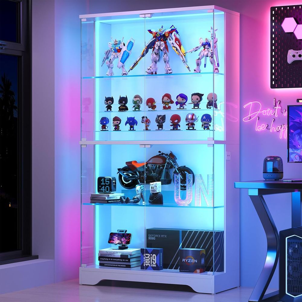 Lighting & Home Decor Studio Photos - Vitrine à 4 niveaux en verre