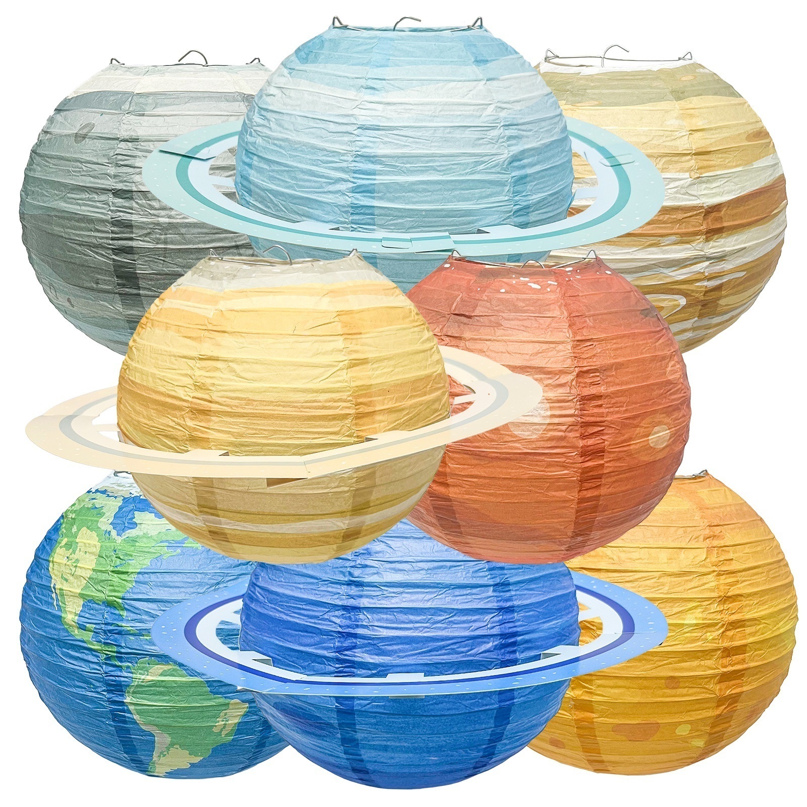 Lantern Paper Solar - 8 lanternes en papier sur le