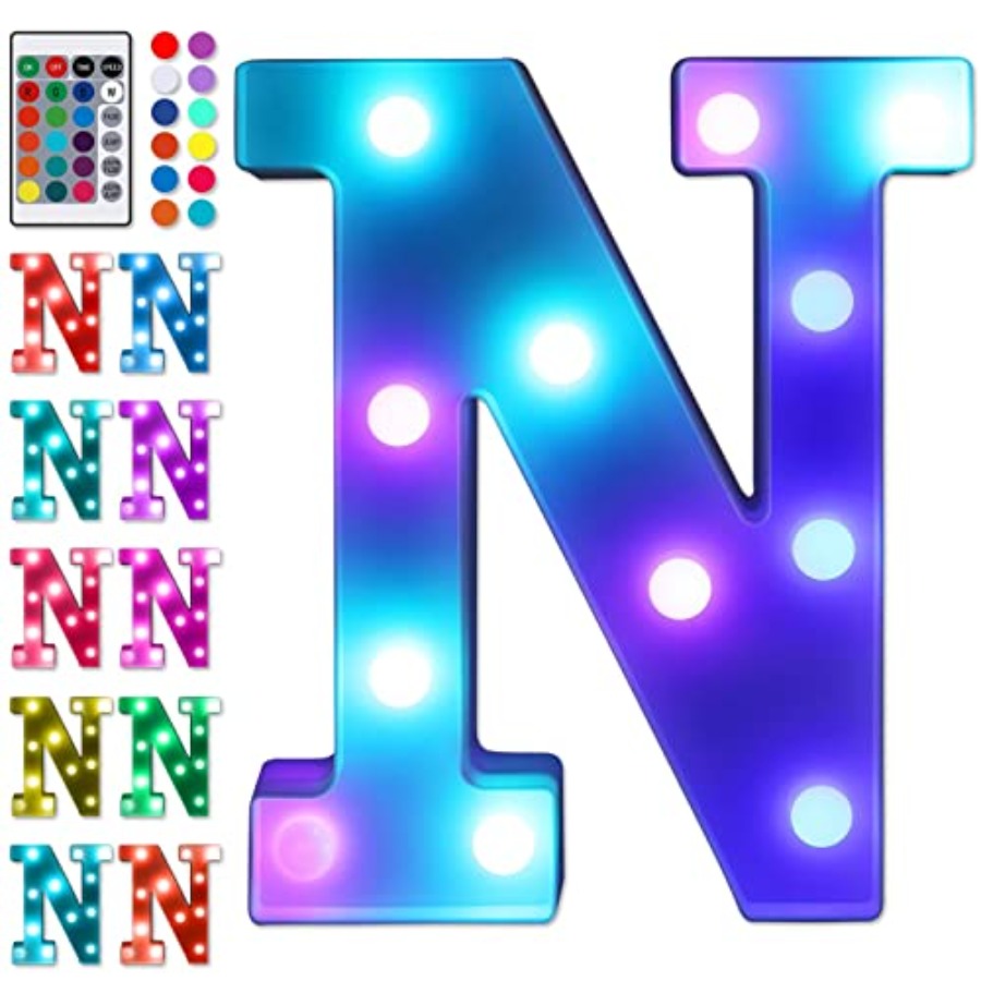Light Up Letters Marquee - Lampes à lettres LED avec télécommande,