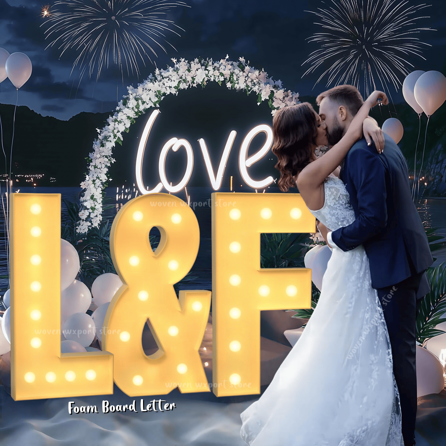 Light Up Letters Marquee - Lettres lumineuses DIY de 120 cm,