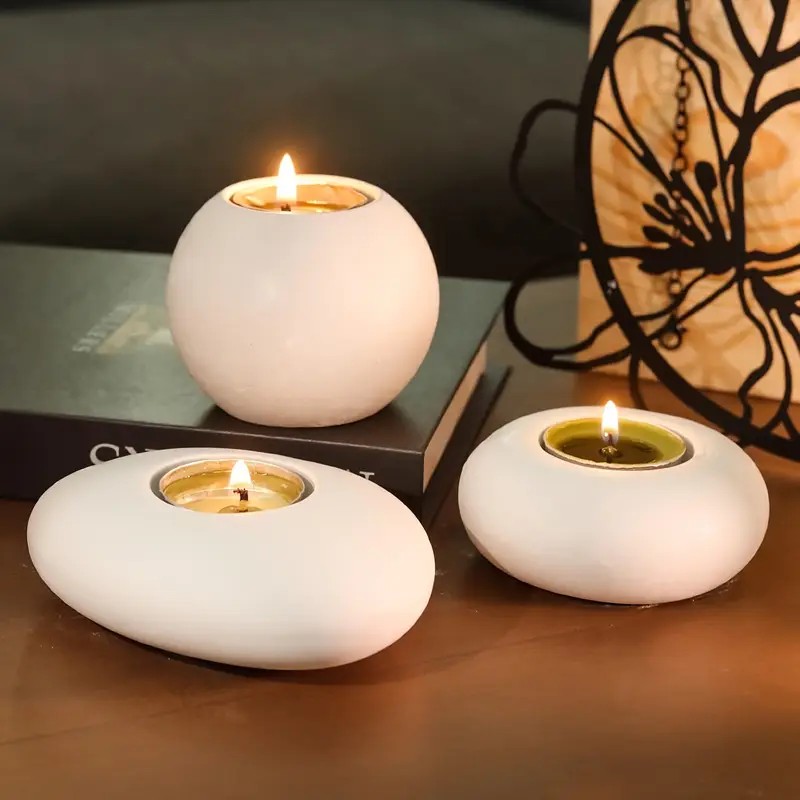 Candle Holder Set - Moule en résine de Silicone de