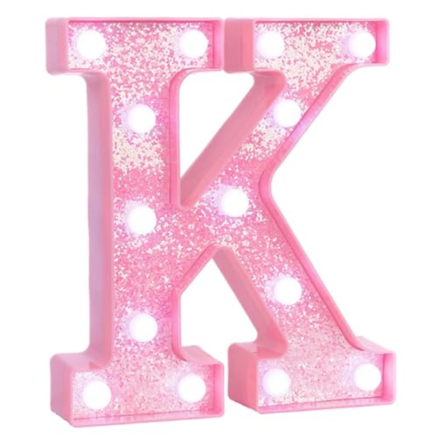 Light Up Letters Marquee - Lettres lumineuses roses, lettres LED scintillantes