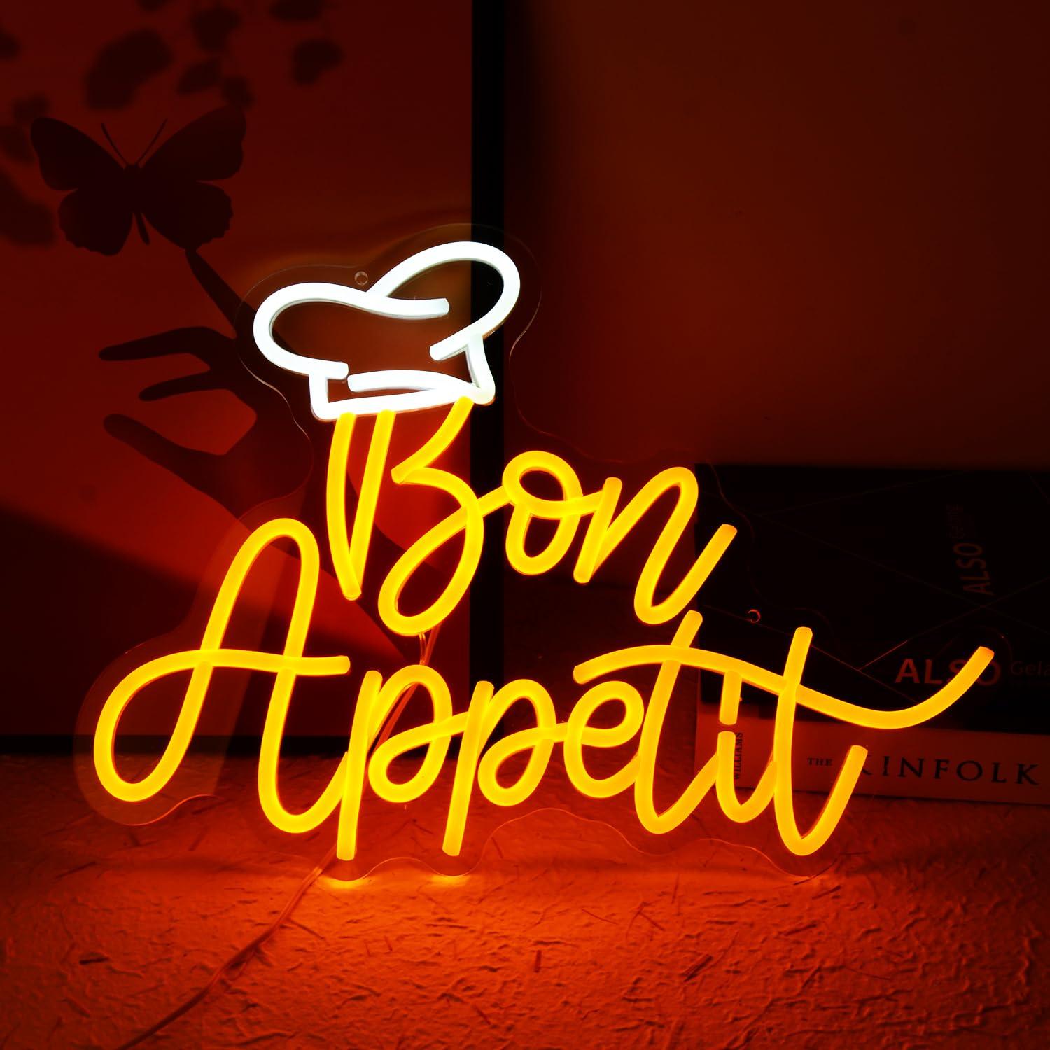 Lighting Decor For Home - Enseigne néon Bon Appetit Chapeau de