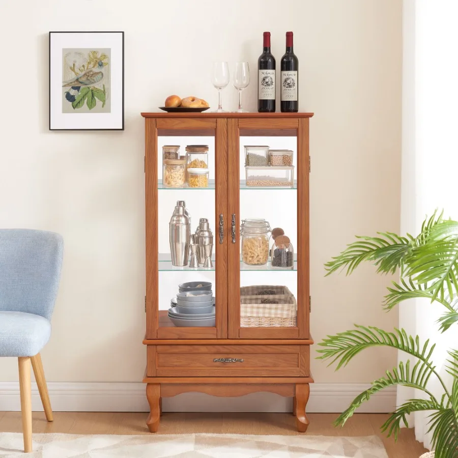 Lighting & Home Decor Studio Photos - Vitrine en verre éclairée, armoire à