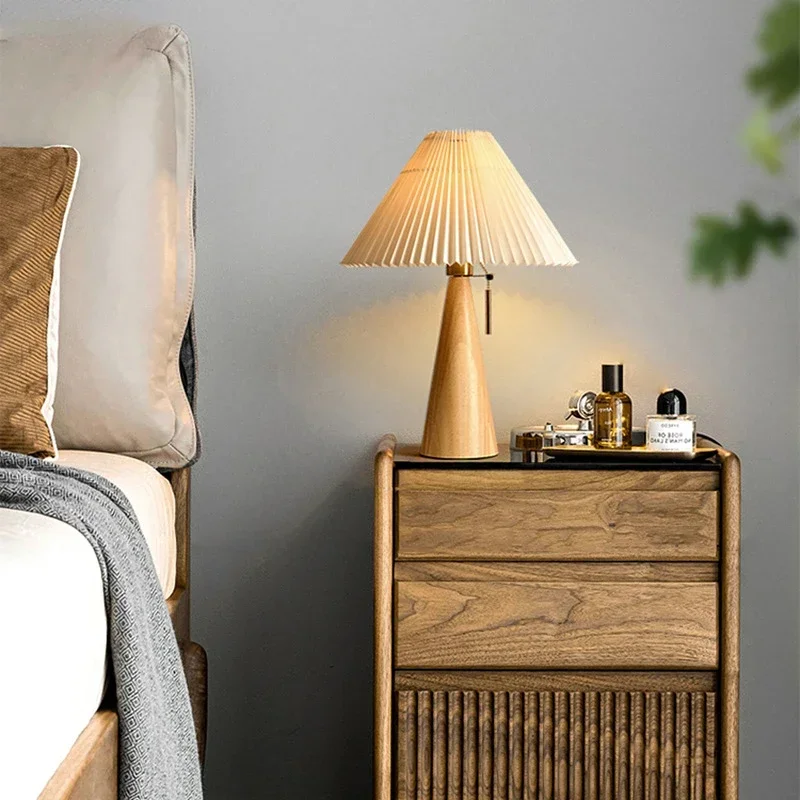 Lighting Decor For Home - Lampe de table plissée rétro, style