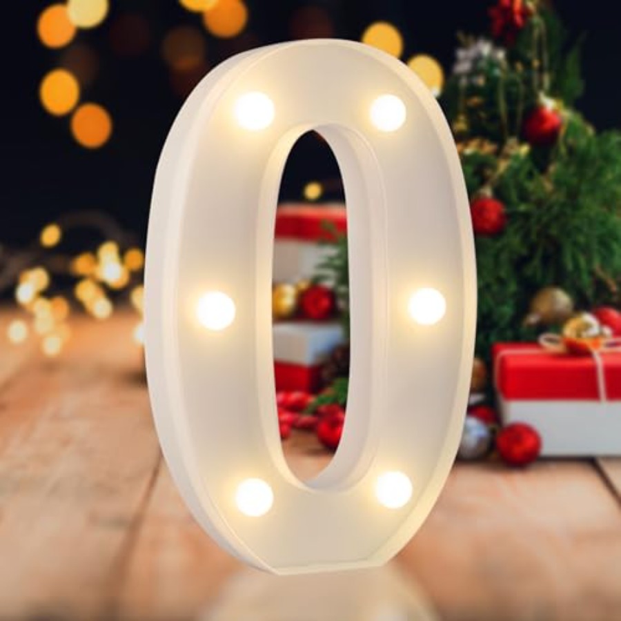 Light Up Letters Marquee - Chiffres lumineux LED, lettres lumineuses 0-9,