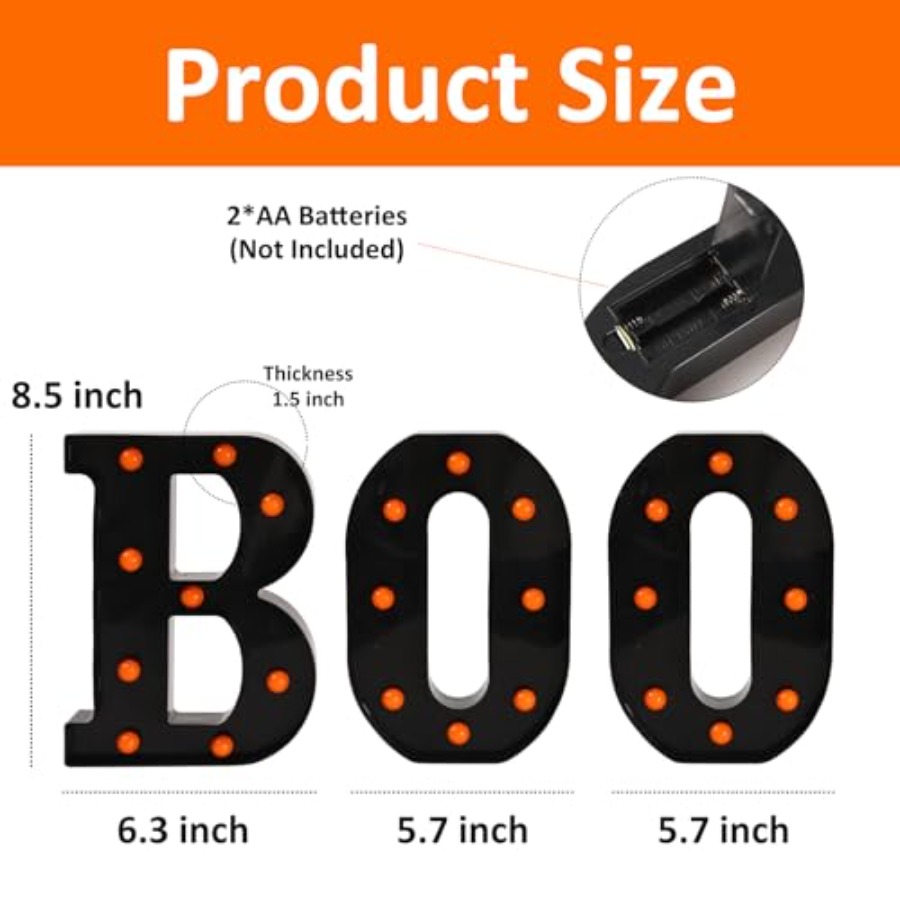 Décorations d'Halloween - 3 le - Light Up Letters Marquee avis et prix