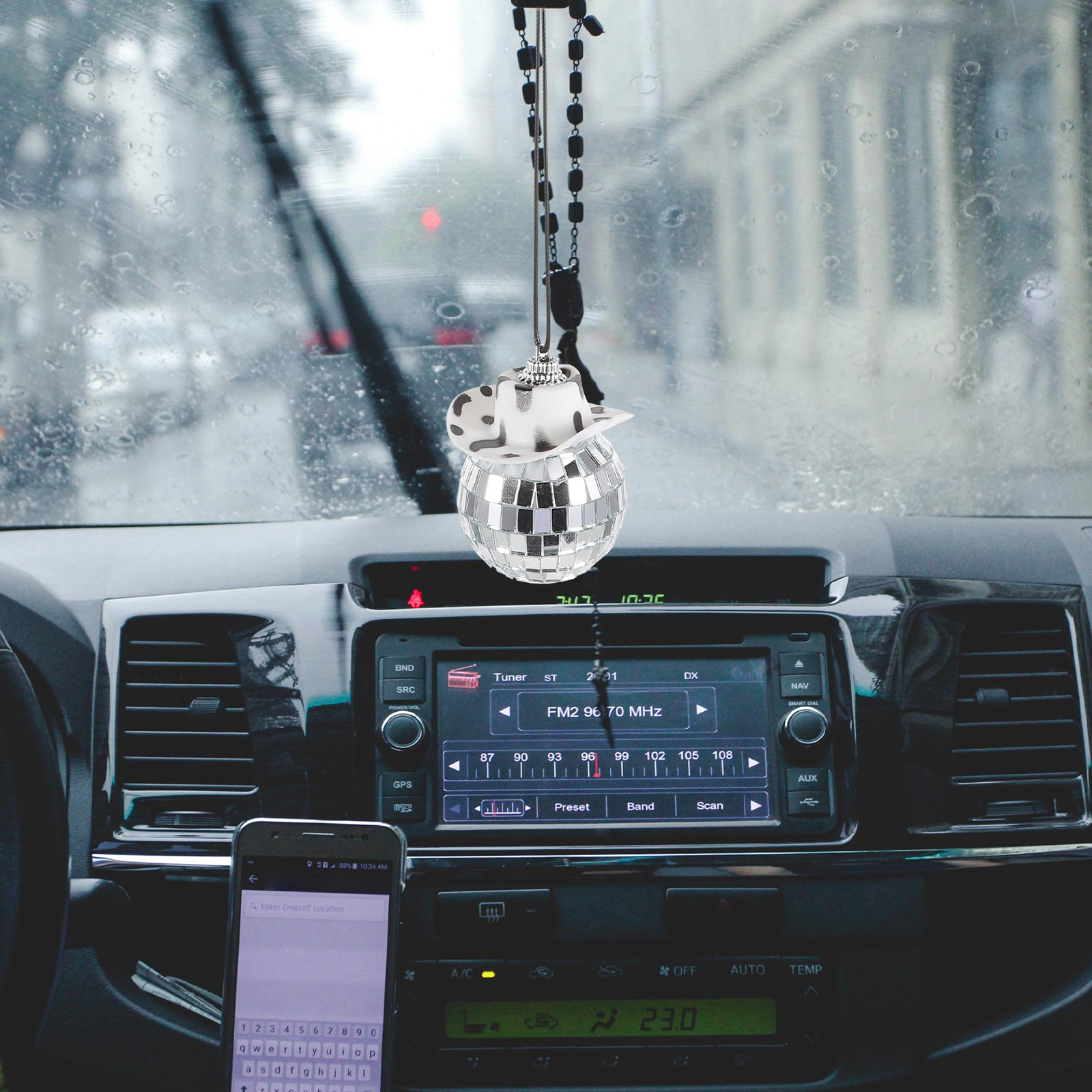 Ornements suspendus pour miroi - Disco Ball Mirror avis et prix