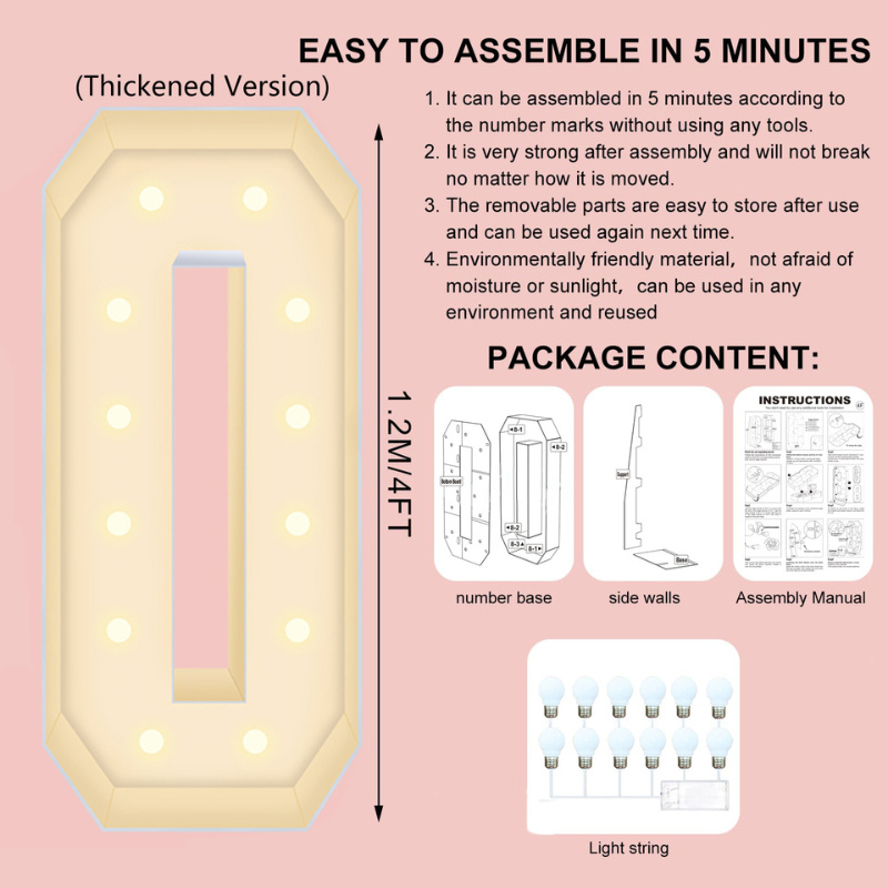 Lettres lumineuses DIY de 120  - Light Up Letters Marquee avis et prix