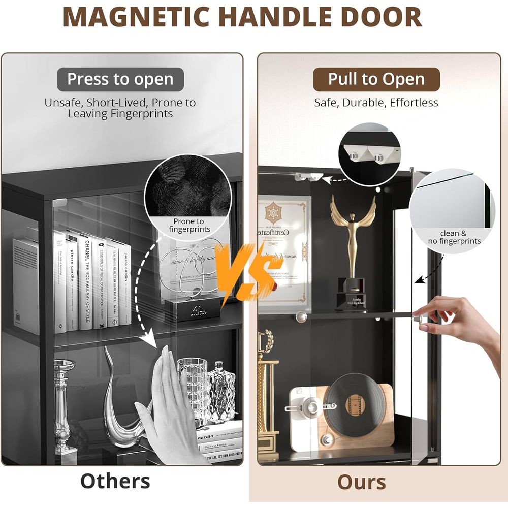 Vitrine à portes vitrées 65 po - Lighting & Home Decor Studio Photos avis et prix