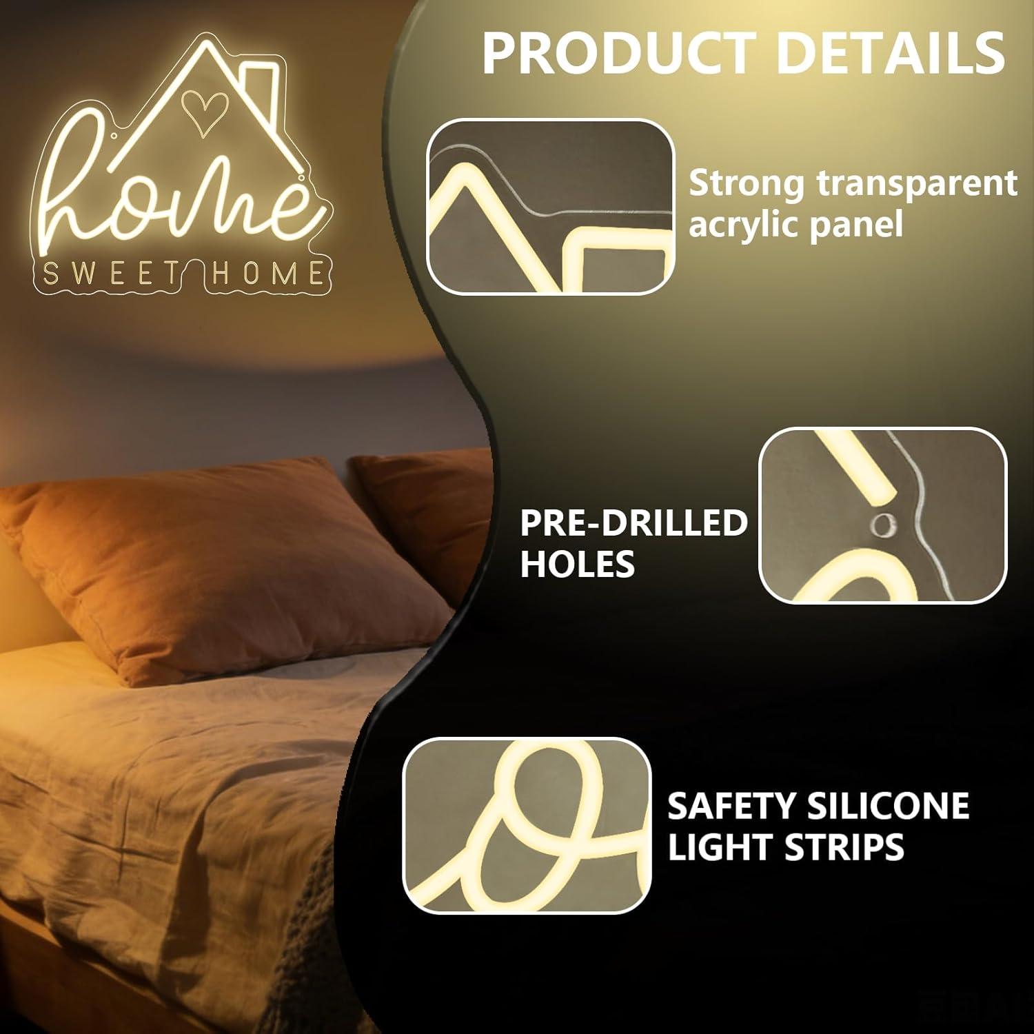 Enseigne néon « Sweet Home » a - Lighting Decor For Home avis et prix