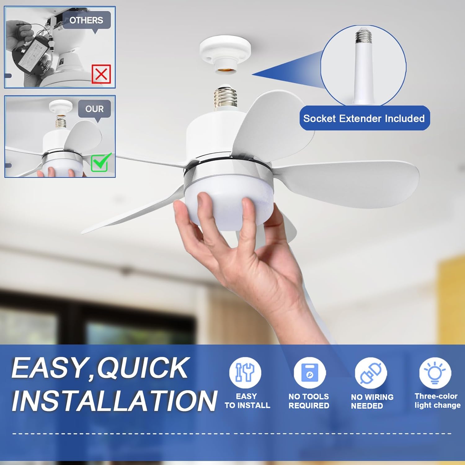 Ventilateur de plafond avec té - Lighting Decor For Home avis et prix