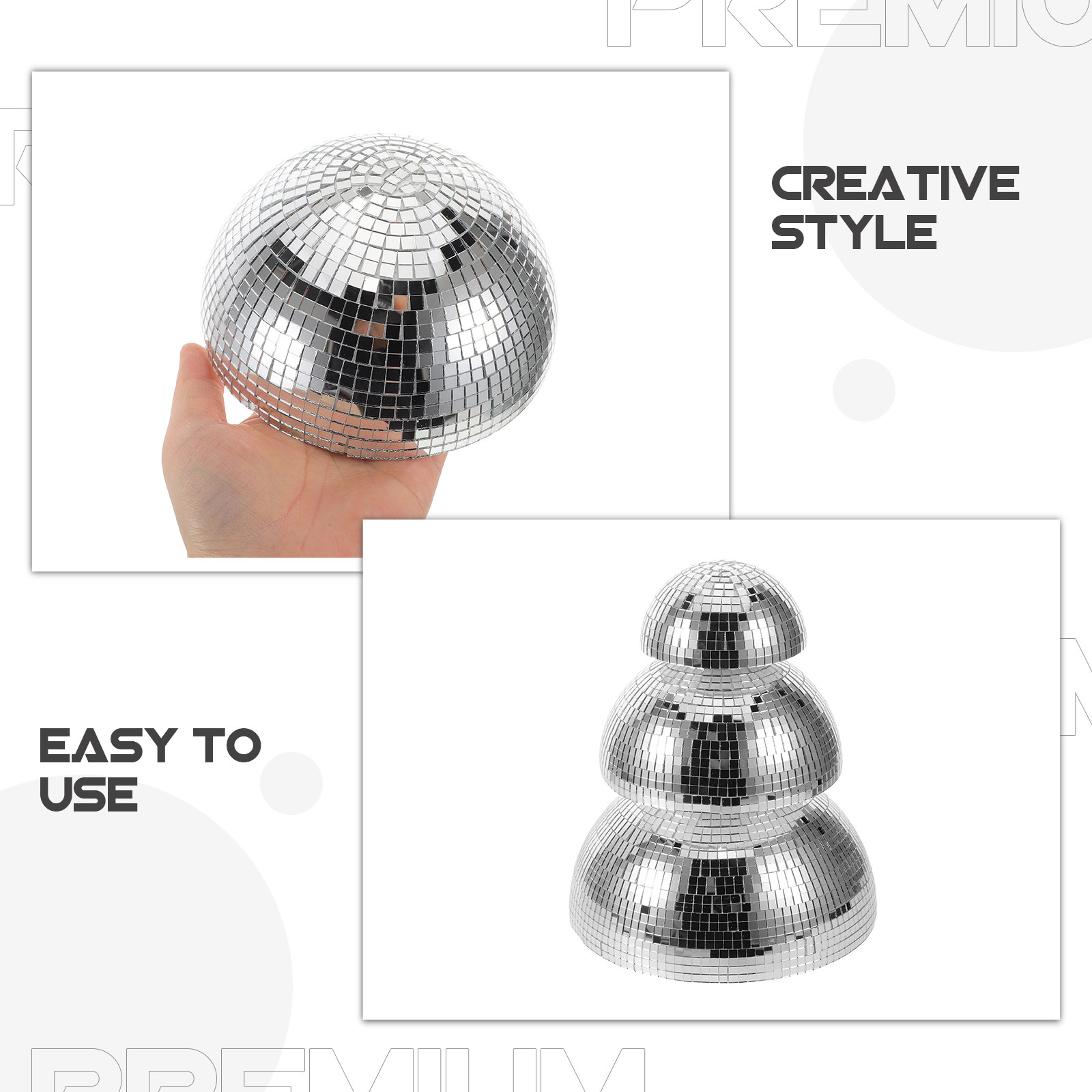 3 pièces de boules décoratives - Disco Ball Mirror avis et prix