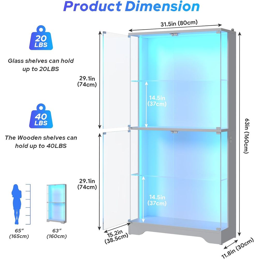Vitrine à 4 niveaux en verre a - Lighting & Home Decor Studio Photos avis et prix