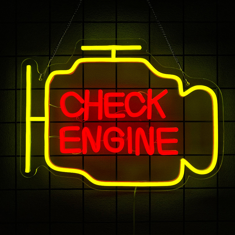 Enseigne néon « Check Engine » - Lighting Decor Store avis et prix