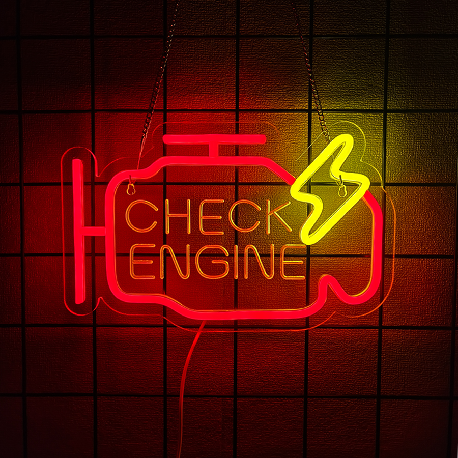 Enseigne néon « Check Engine » - Lighting Decor Store avis et prix