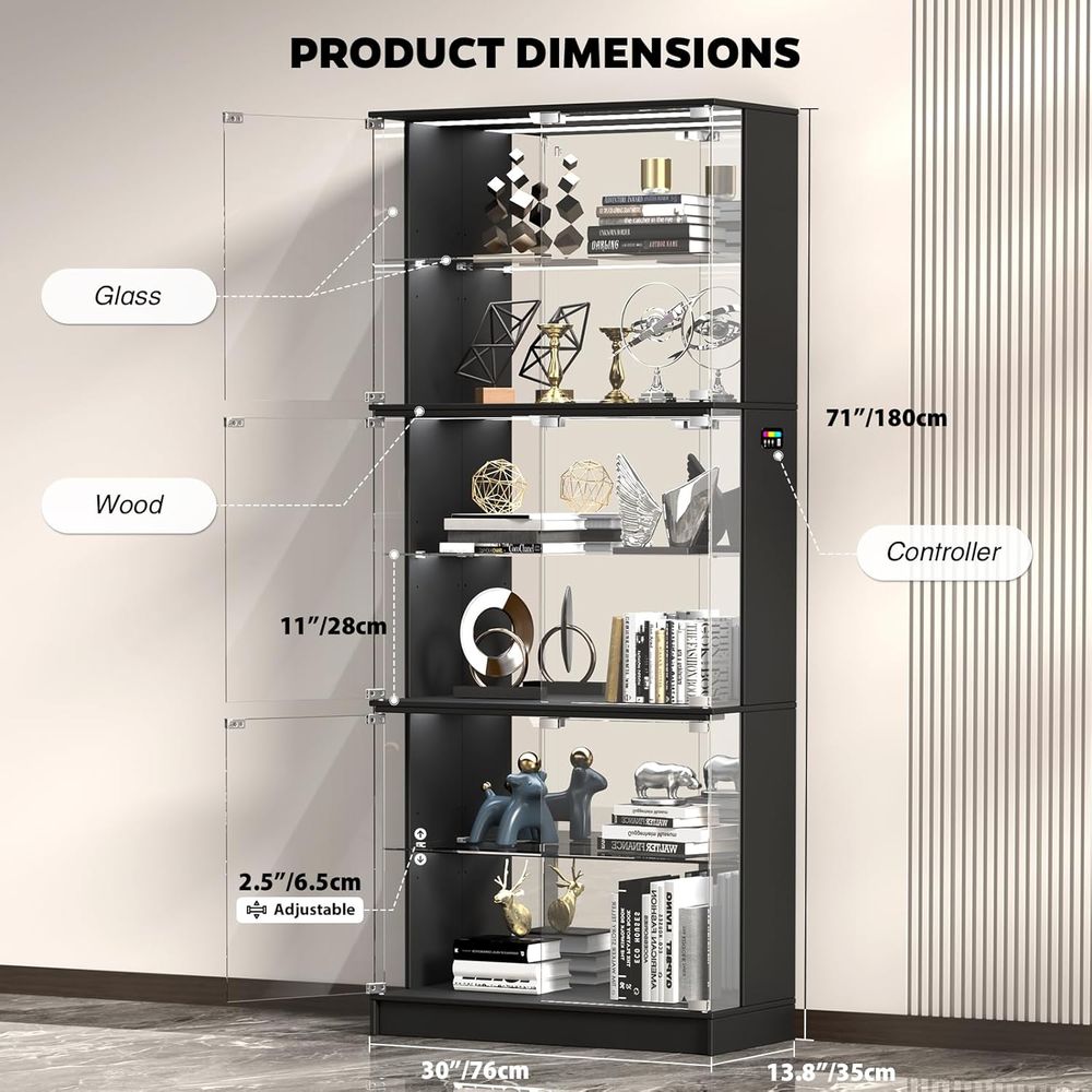 Vitrine à 6 niveaux de 71 pouc - Lighting & Home Decor Studio Photos avis et prix