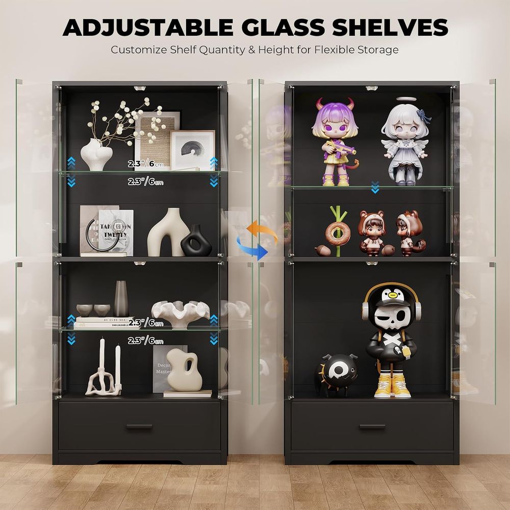 Vitrine à 4 niveaux en verre a - Lighting & Home Decor Studio Photos avis et prix