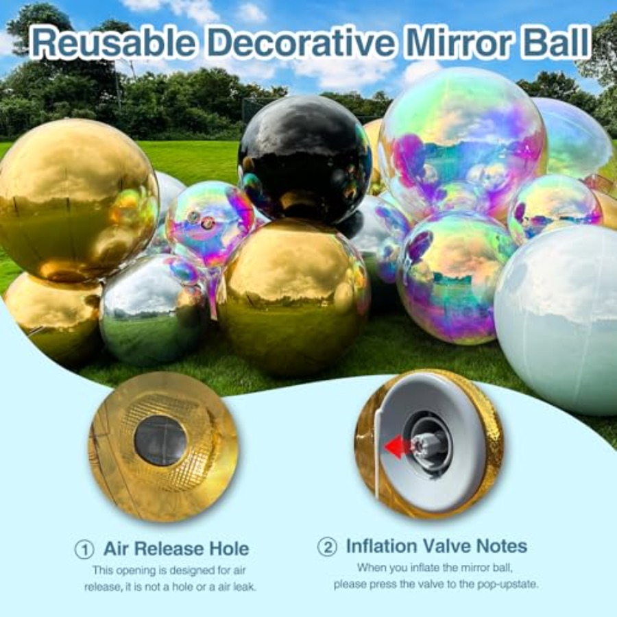 Lot de 3 Boules Miroir Gonflab - Disco Ball Mirror avis et prix