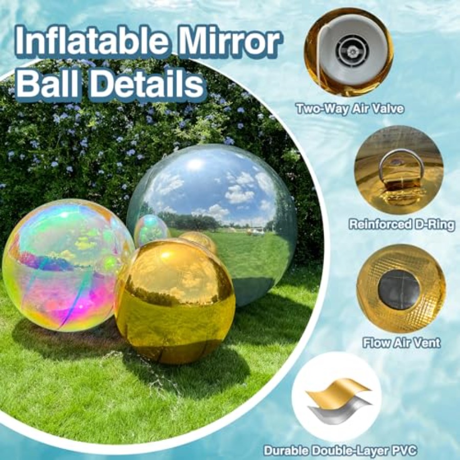 Lot de 3 Boules Miroir Gonflab - Disco Ball Mirror avis et prix