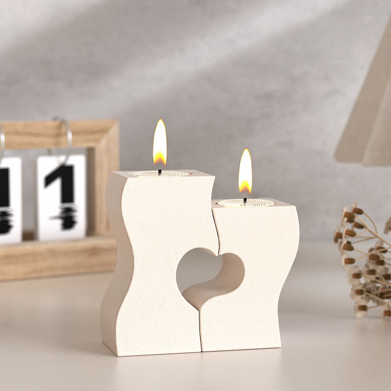 S coeur chandelier Silicone mo - Candle Holder Set avis et prix