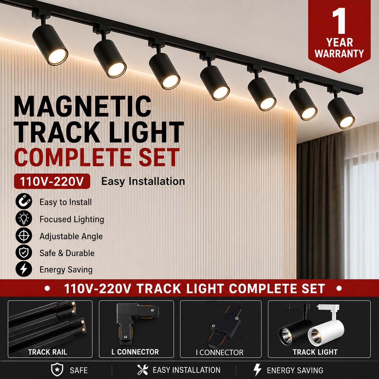 Spot LED sur rail 110V 220V ul - Lighting Decor Store avis et prix