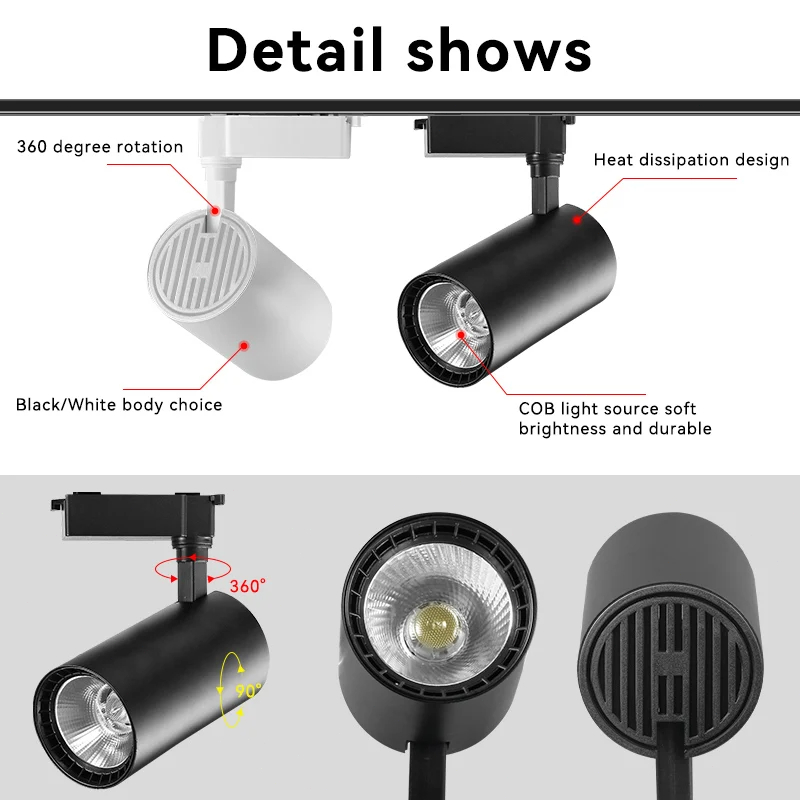 Spot LED sur rail 110V 220V ul - Lighting Decor Store avis et prix