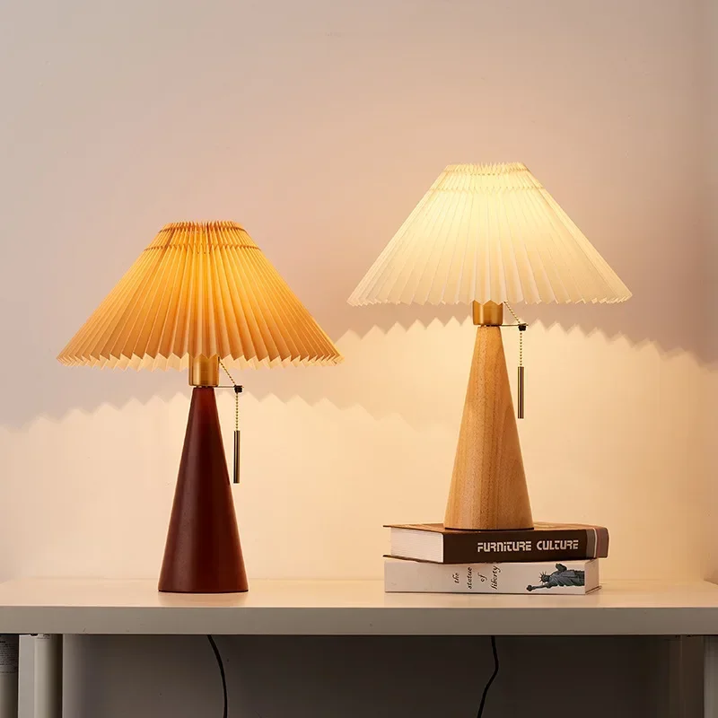 Lampe de table plissée rétro,  - Lighting Decor For Home avis et prix