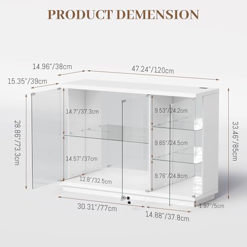 Vitrine en verre avec serrure  - Lighting & Home Decor Studio Photos avis et prix